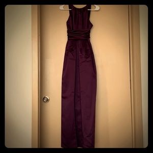 VERA WANG evening gown in eggplant